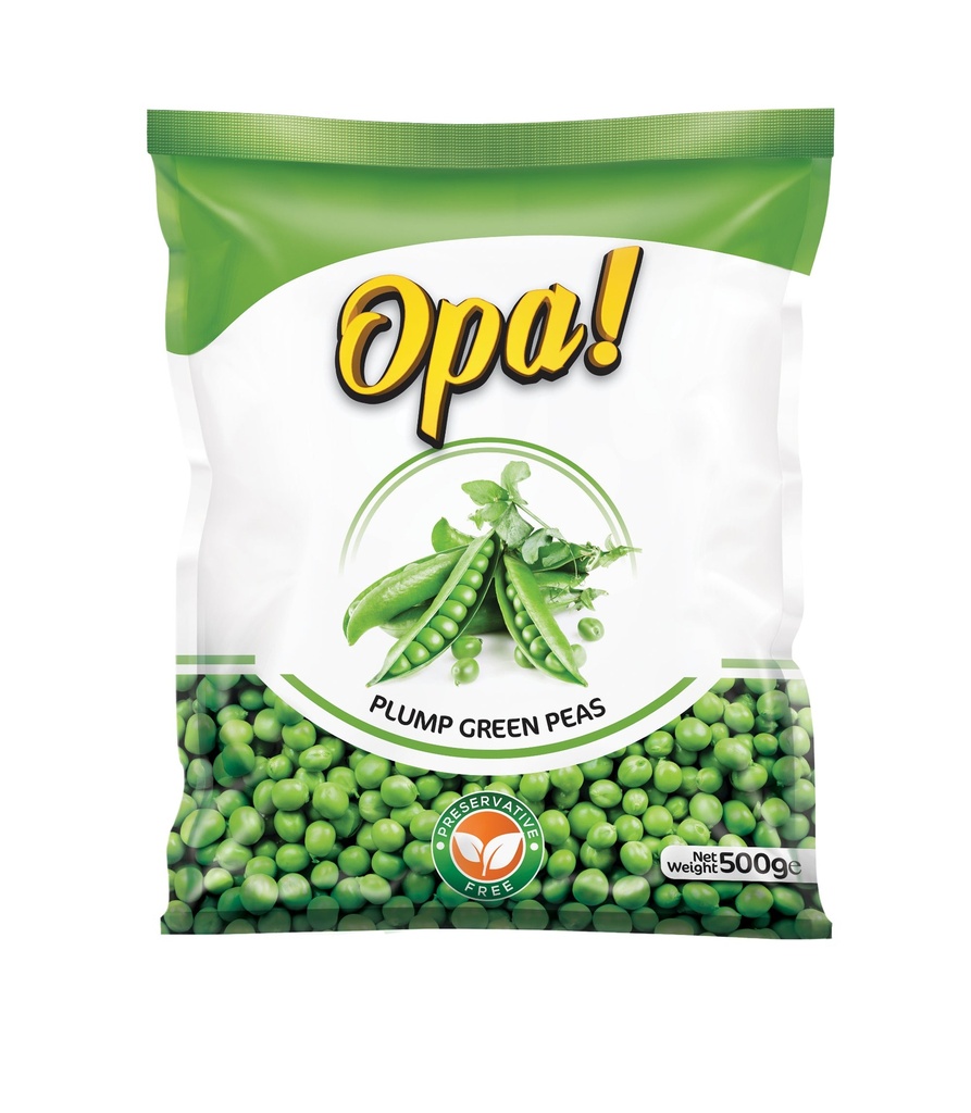 Opa Frozen Plump Green Peas 500G