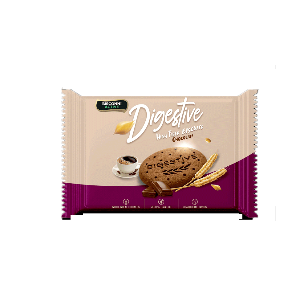 Bisconni Digestive Chocolate High Fiber Biscuits