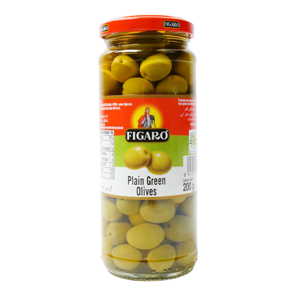 Figaro Plain Green Olives 200G