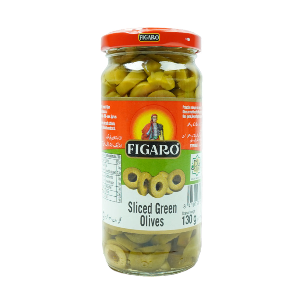 Figaro Sliced Green Olives 130G