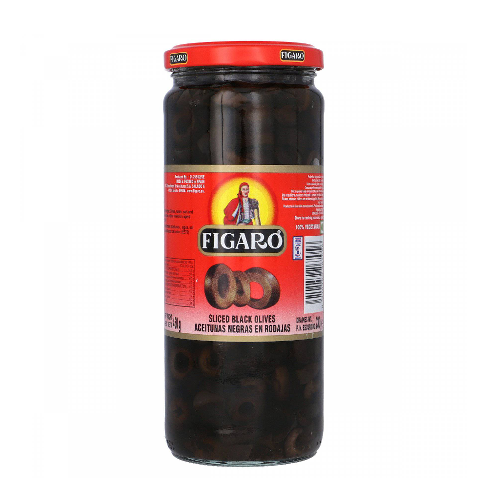 Figaro Sliced Black Olives 180G