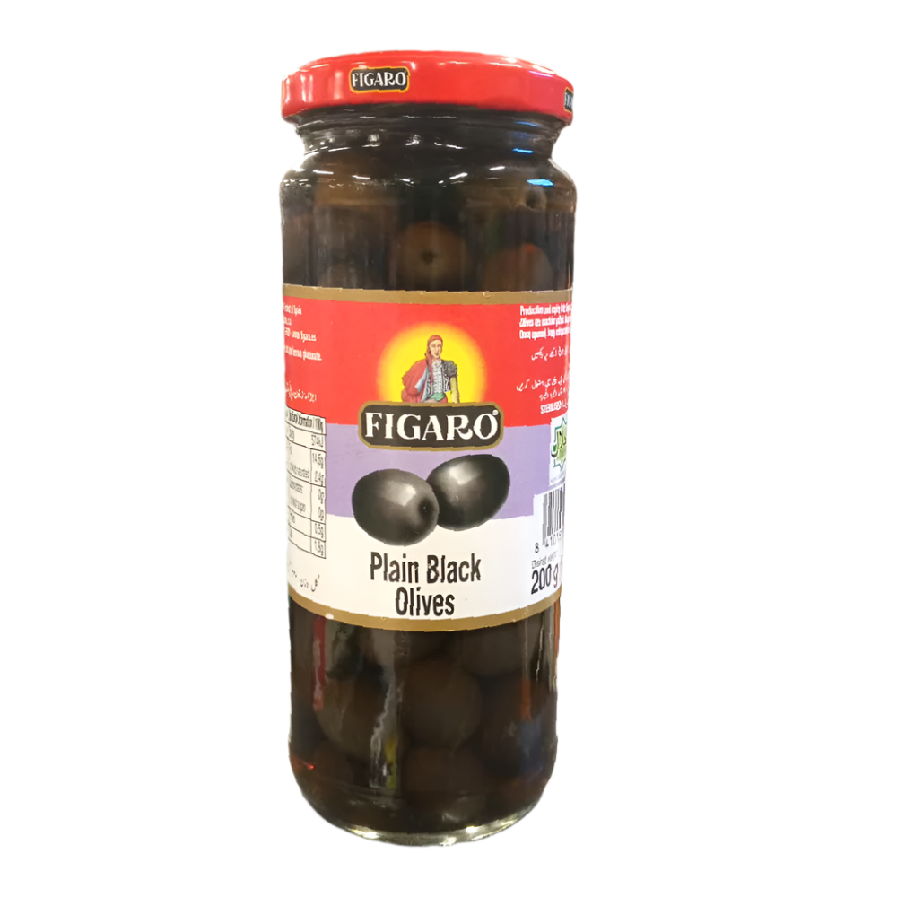 Figaro Plain Black Olives 200G