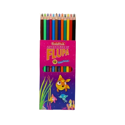 Goldfish Flupa Plastic Color Pencil 12 Pack