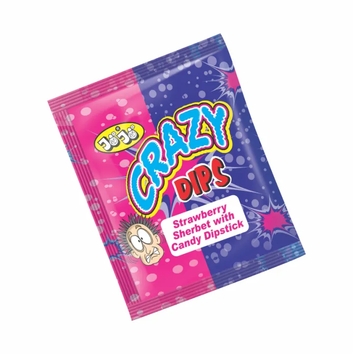 Crazy Dips Strawberry Sherbet with Candy Dipstick