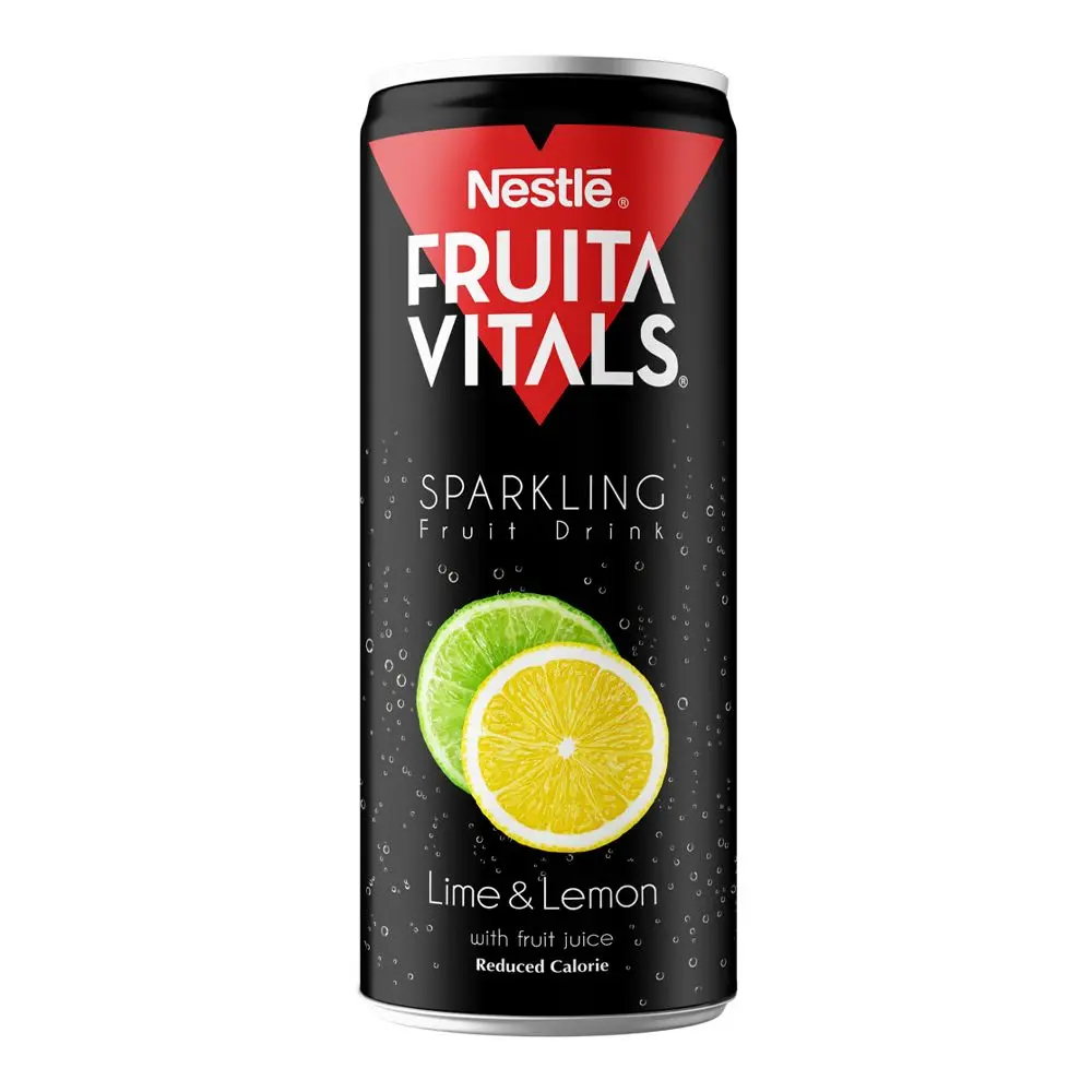 Nestle Fruita Vitals Can Sparkling Lime&Lemon