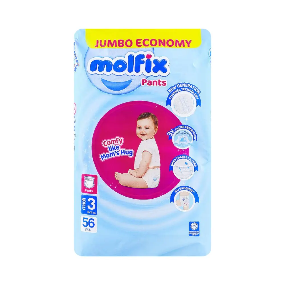 MOLFIX PANTS MIDI NO3 4-9 KG 56 PCS