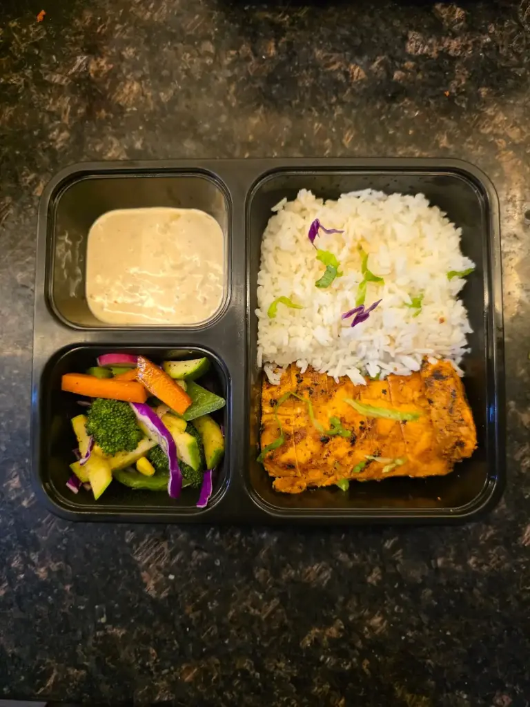 Grilled Chicken steak with sauteed vegetables