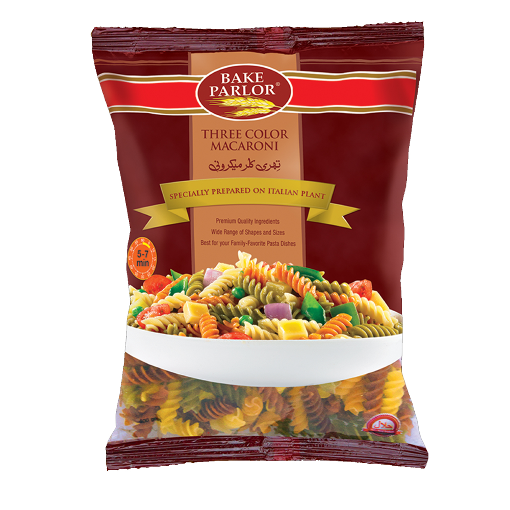 BAKE PARLOR Three 3 Color Macaroni 400G