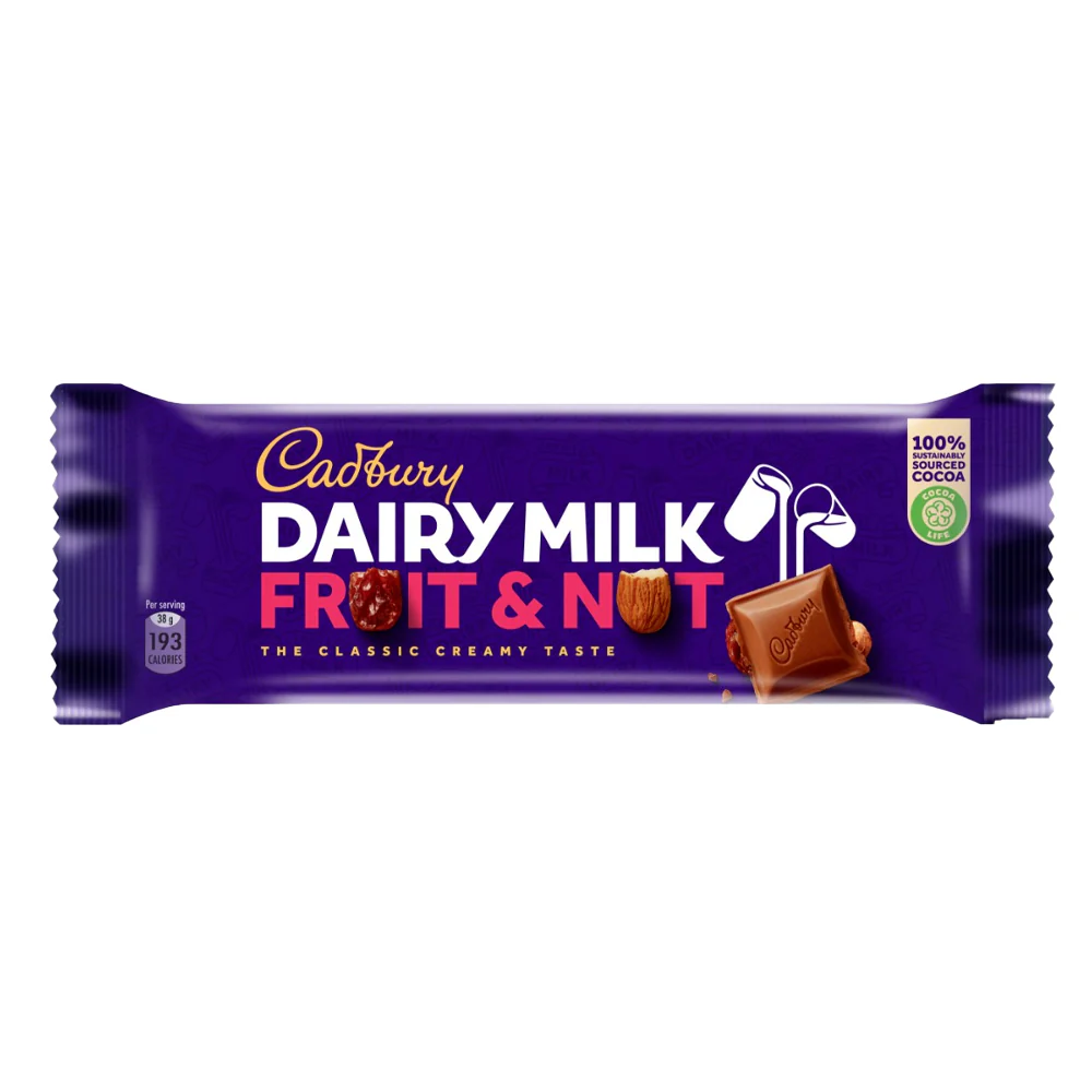 Cadbury Dairy Milk Fruit & Nut 38G