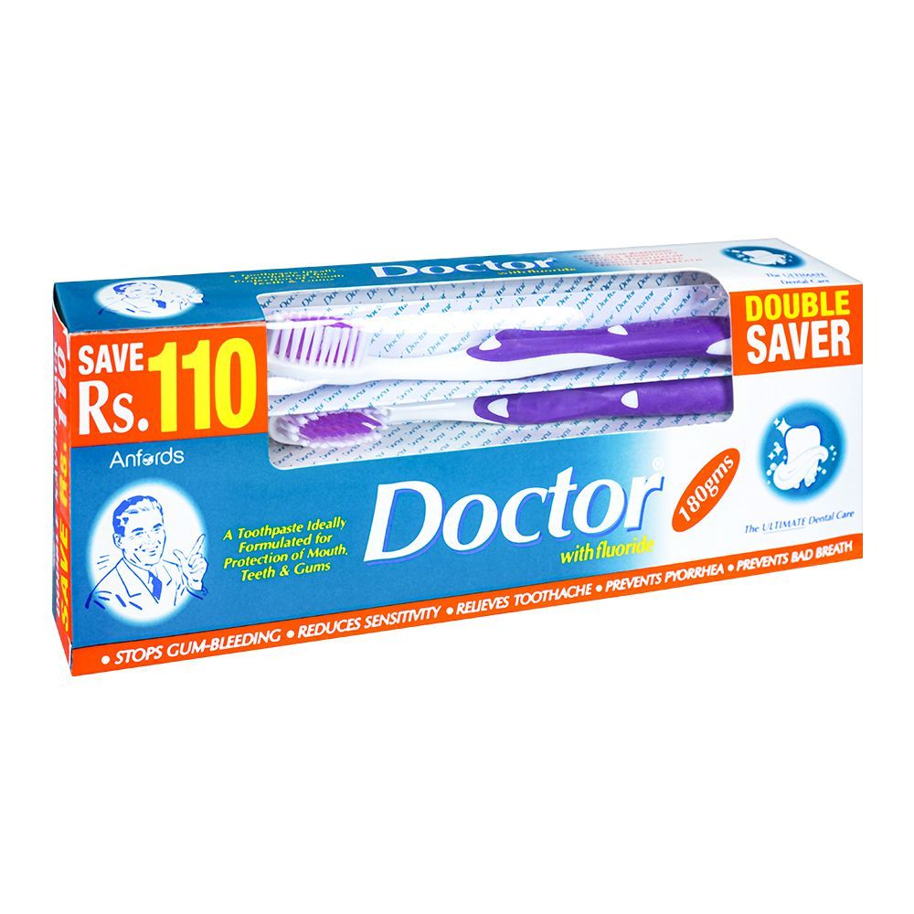 Doctor Toothpaste Brush Pack 220G Double New