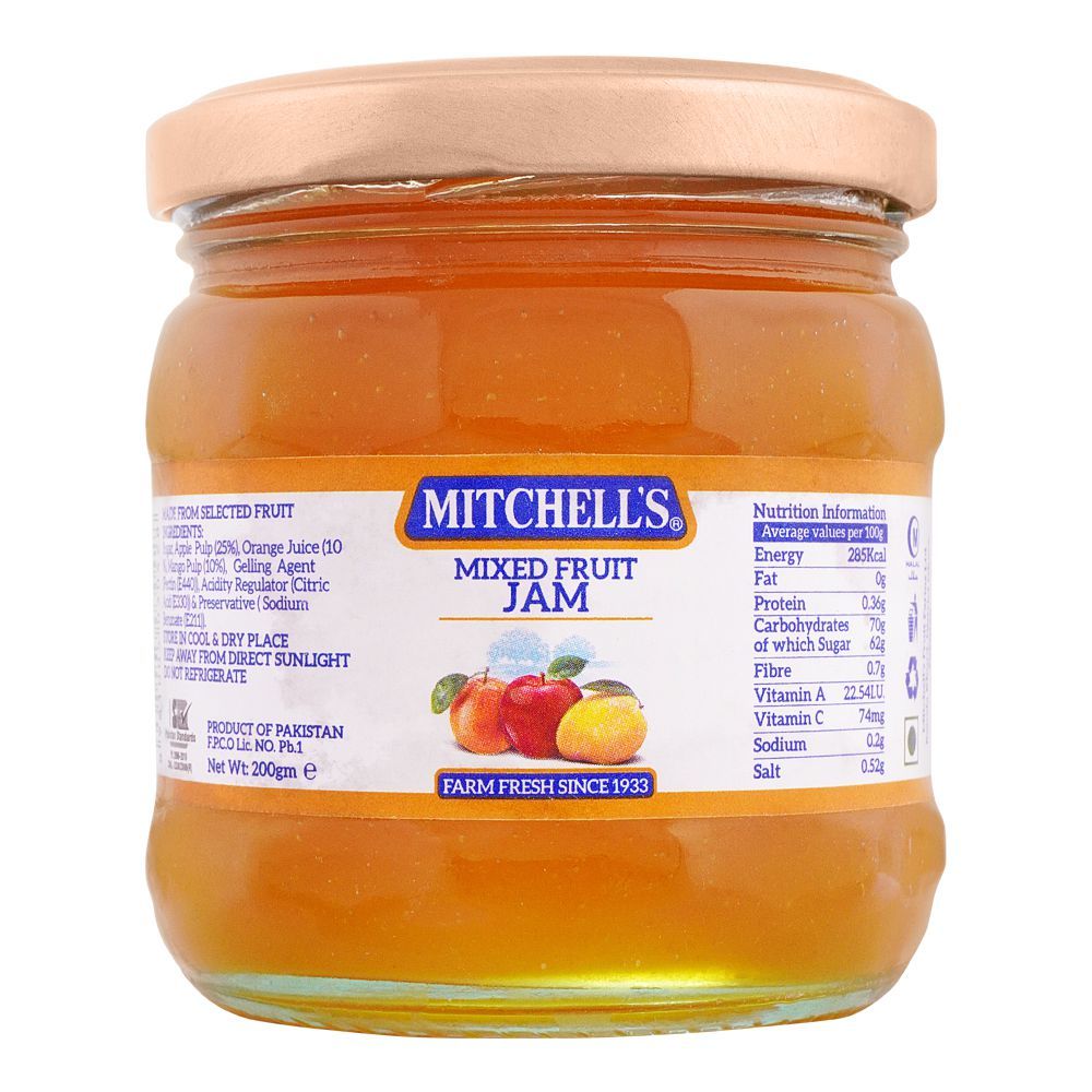 Mitchells Mix Fruit Jam 200G