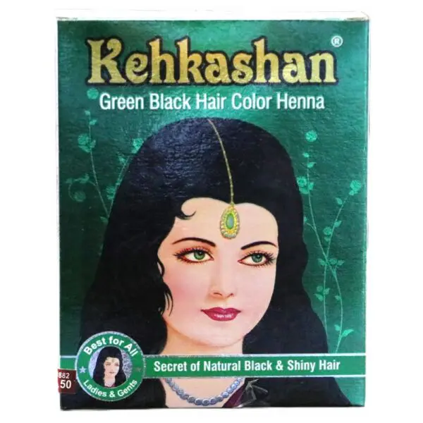 Kehkshan Henna Green Black