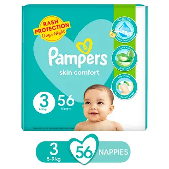 Pamper Size 3Medium-56 Pcs