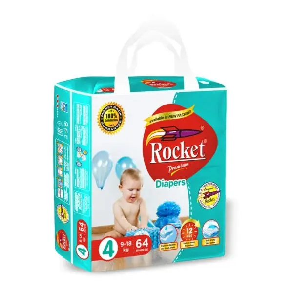 Rocket Diapers 4Size-64Pcs