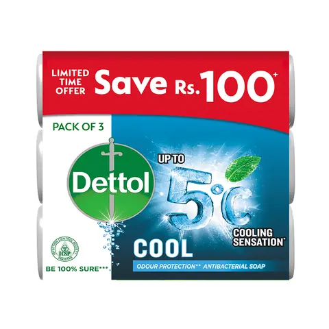 Dettol Soap Cool 80g - Pack of 3
