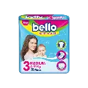 BELLO BABY DIAPER MEDIUM 3 78PCS