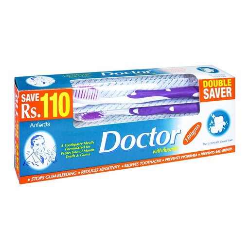 Doctor Toothpaste Brush Pack 220G Double New
